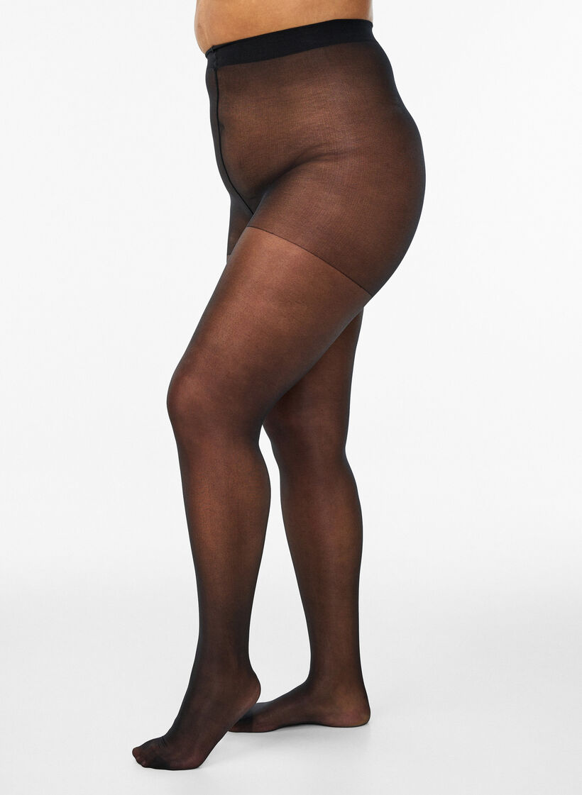 Collants 30 deniers ind&eacute;maillables, Noir, Model image number 0