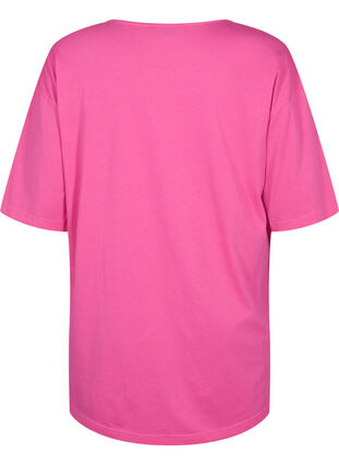 T-shirt oversize en coton avec imprimé, Shocking Pink ÉTOILÉ, Packshot image number 1