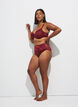 Culotte avec de la dentelle et un n&oelig;ud &agrave; l'arri&egrave;re, Bordeaux fonc&eacute;, Model image number 0