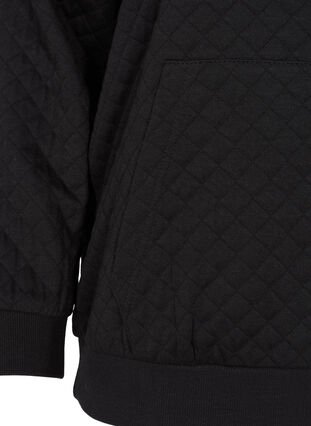 Sweat vest met doorgestikt motief, Black, Packshot image number 3