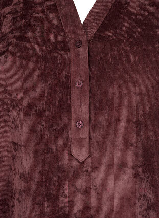 Robe en velours à manches 3/4 et boutons, Fudge, Packshot image number 2