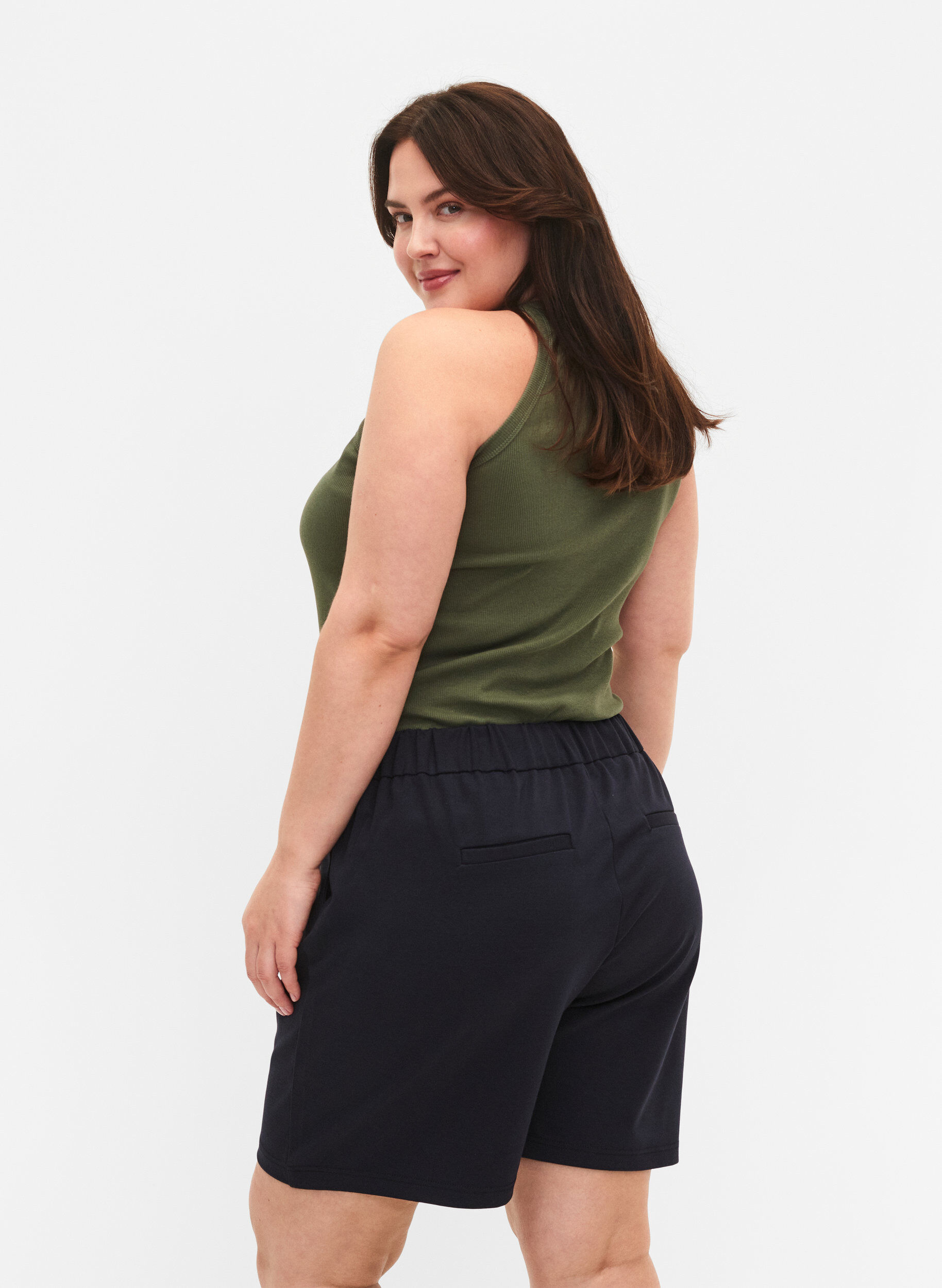 Zizzi Short Maddison, coupe r&eacute;guli&egrave;re, Night Sky, Model image number 1