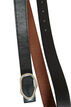 Ceinture r&eacute;versible avec boucles interchangeables, Noir, Packshot image number 3