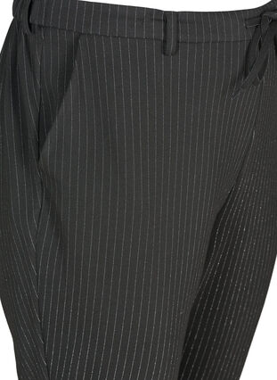 Cropped Maddison broek met strepen, Black w lurex, Packshot image number 2