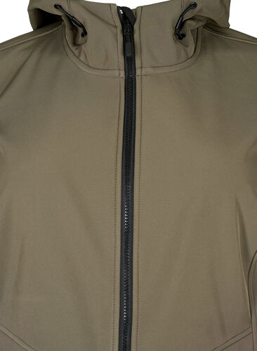 Korte softshell jas met zakken, Bungee Cord , Packshot image number 2