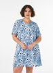 Robe courte avec imprim&eacute; floral, Bleu, Model image number 0