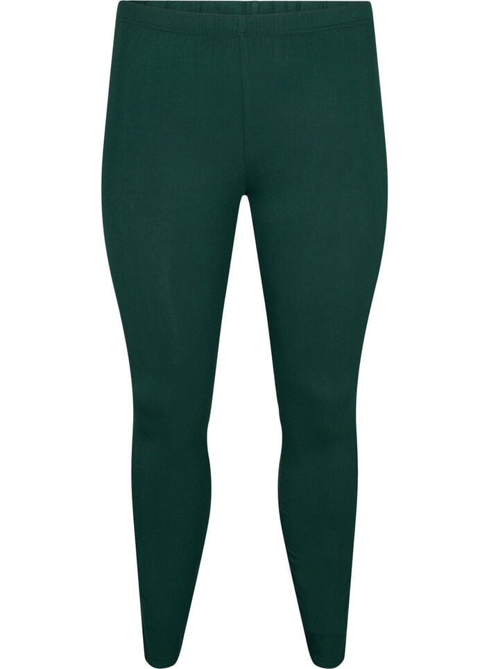 Leggings basiques en viscose, Vert fonc&eacute;, Packshot image number 0