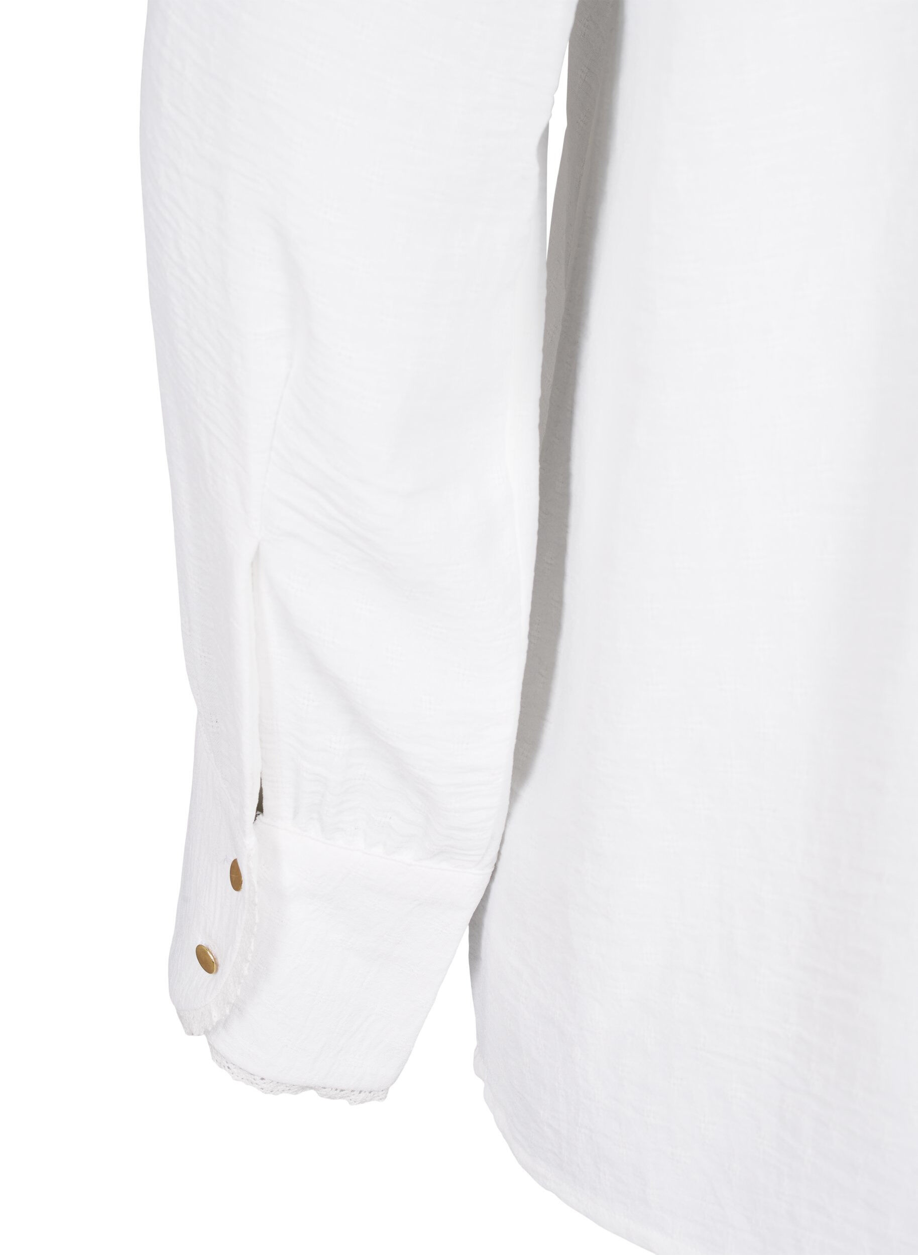 ZizziBlouse met lange mouwen en textuur, Bright White, Packshot image number 3