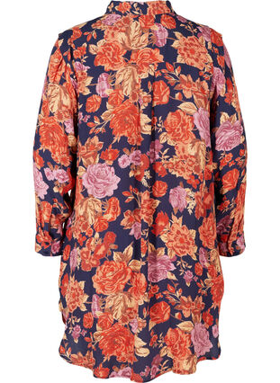 Lange gebloemde blouse in viscose, Vintage AOP, Packshot image number 1