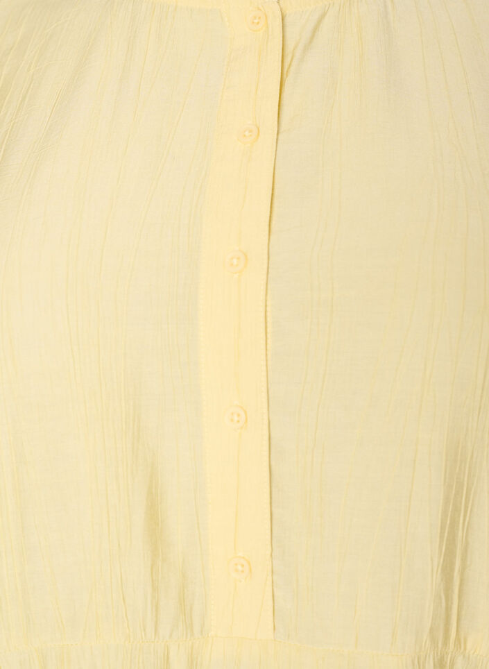 Robe courte en viscose avec volants, Jaune, Packshot image number 2