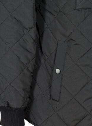 Anorak matelassé avec capuche et poche, Black, Packshot image number 3