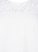 Blouse van viscose met korte mouwen en kant detail, Bright White, Packshot image number 2