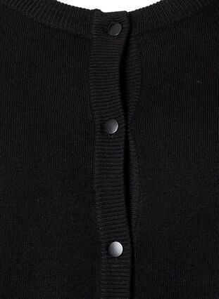 Cardigan côtelé avec fermeture à boutons, Black, Packshot image number 2