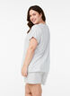 Gestreepte pyjamashorts met hoge taille, LGM Stripe, Model image number 1