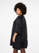 Paillettenjurk met V-hals en 3/4 mouwen, Black w. Bl. Sequins, Model image number 1