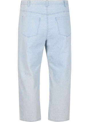 Straight jeans met enkellengte, Light Blue Stripe, Packshot image number 1