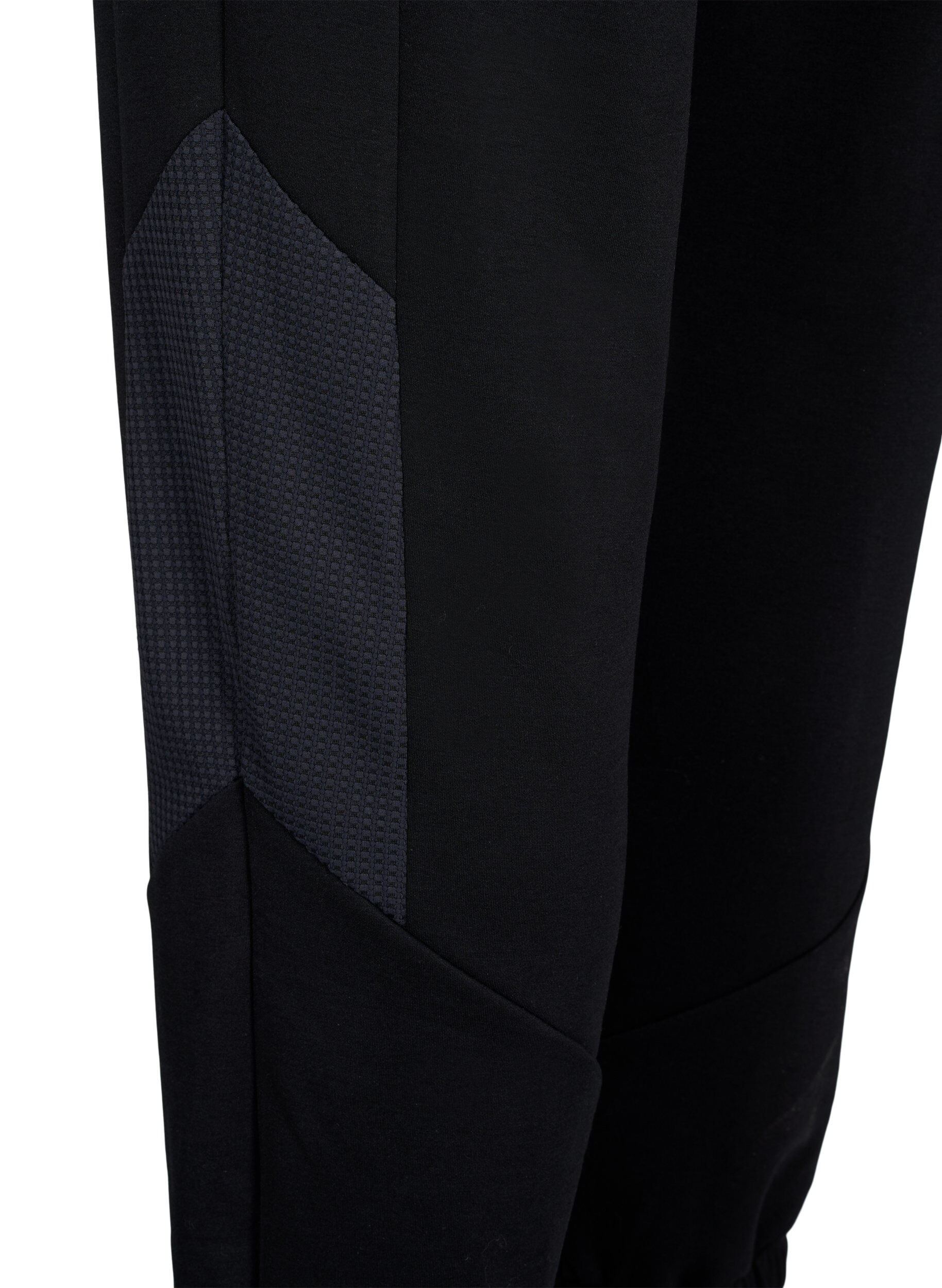 ZizziJoggingbroek met textuurdetaillering, Black, Packshot image number 3