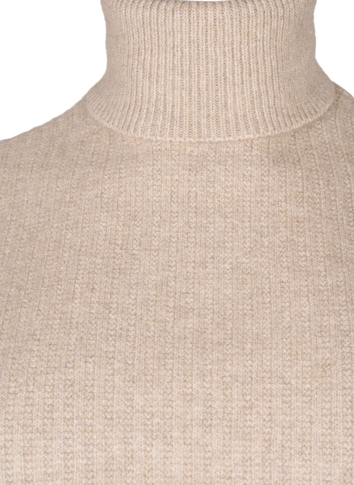 Cache-cou en tricot côtelé, Silver Mink, Packshot image number 2