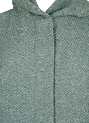 Manteau bouclé en laine, Balsam Green Mel., Packshot image number 2