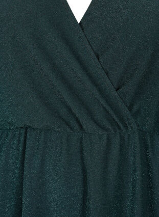 Robe scintillante avec aspect enveloppant et manches longues, Black Scarab, Packshot image number 2