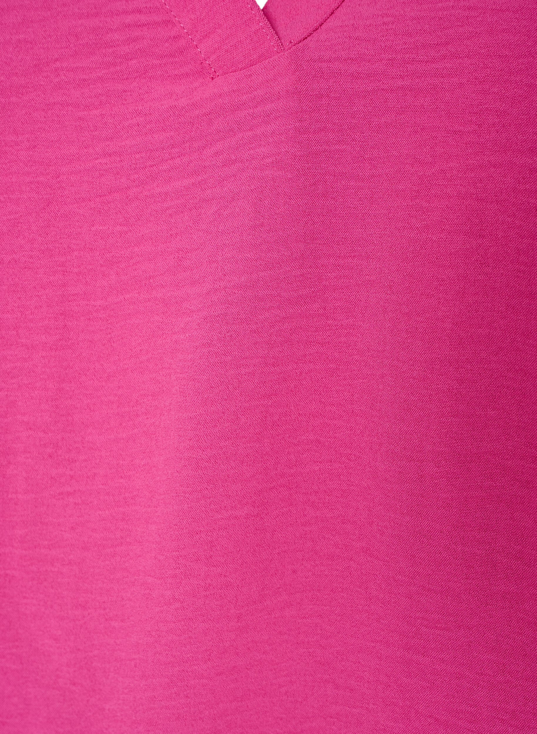 ZizziMouwloze top met kreukeffecten, Roze, Packshot image number 2