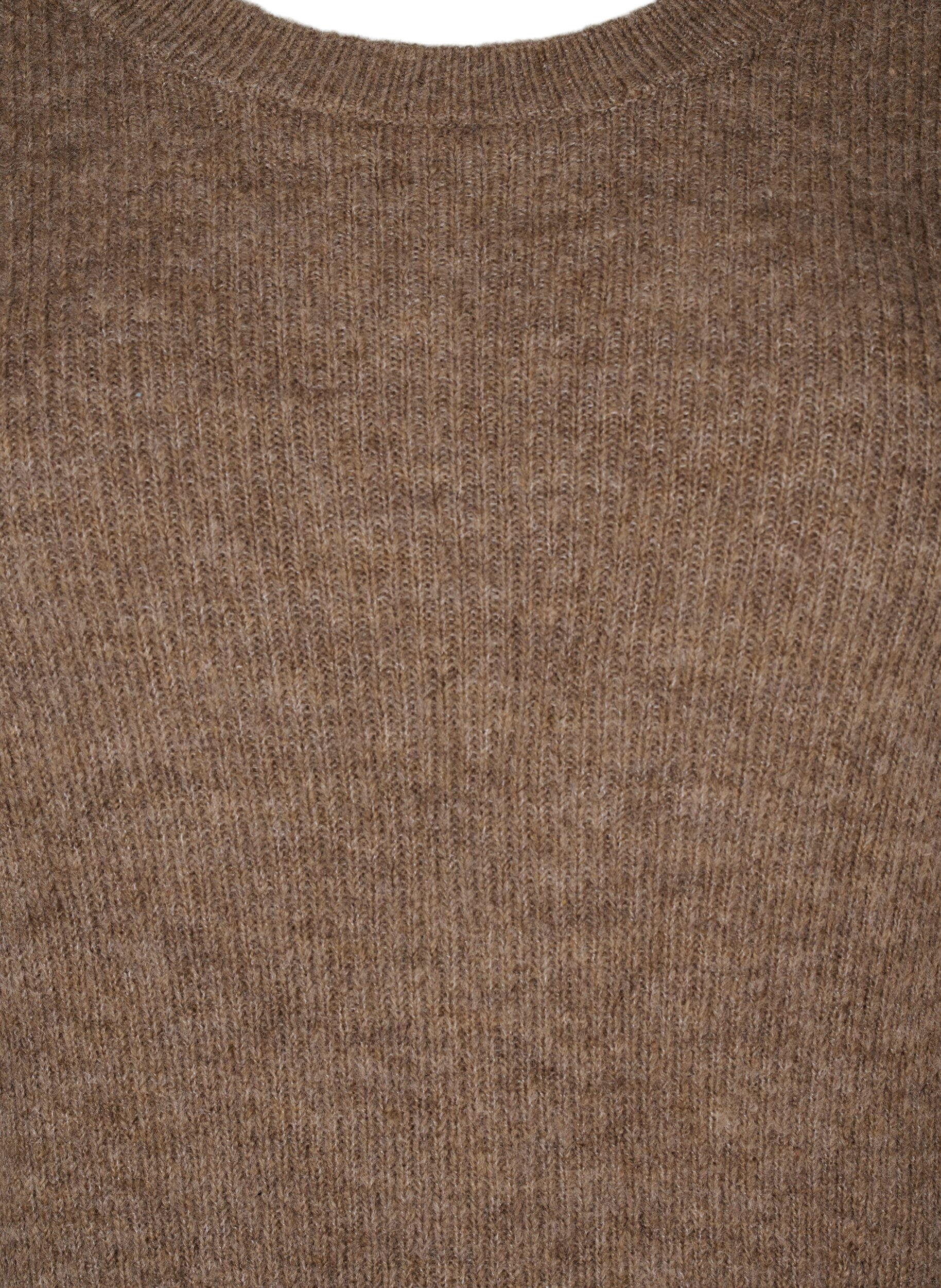 ZizziGebreide jurk met lange mouwen, Caribou Mel., Packshot image number 2