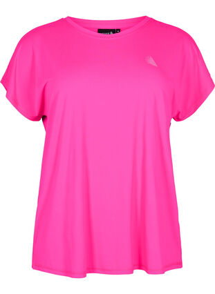 Trainings T-shirt met korte mouwen, Neon Pink Glo, Packshot image number 0