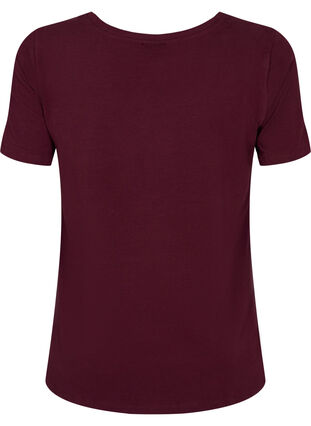 Basic t-shirt in effen kleur met katoen, Winetasting, Packshot image number 1
