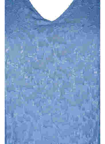 Robe à manches courtes avec structure, Coronet Blue, Packshot image number 2