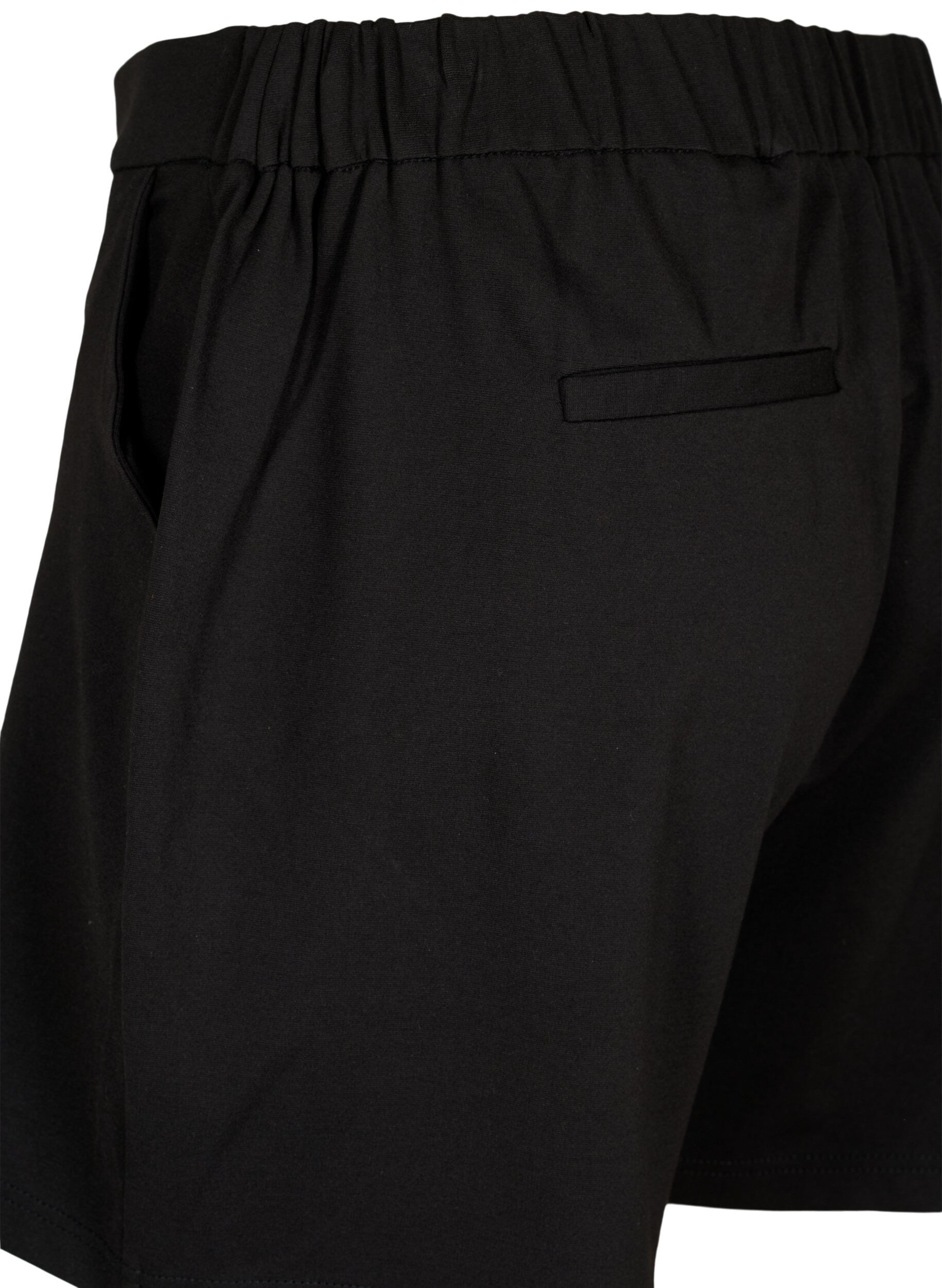 ZizziMaddison korte broek met normale pasvorm, Black, Packshot image number 3