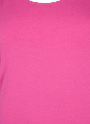 Top basique de couleur unie en coton, Raspberry Rose, Packshot image number 2