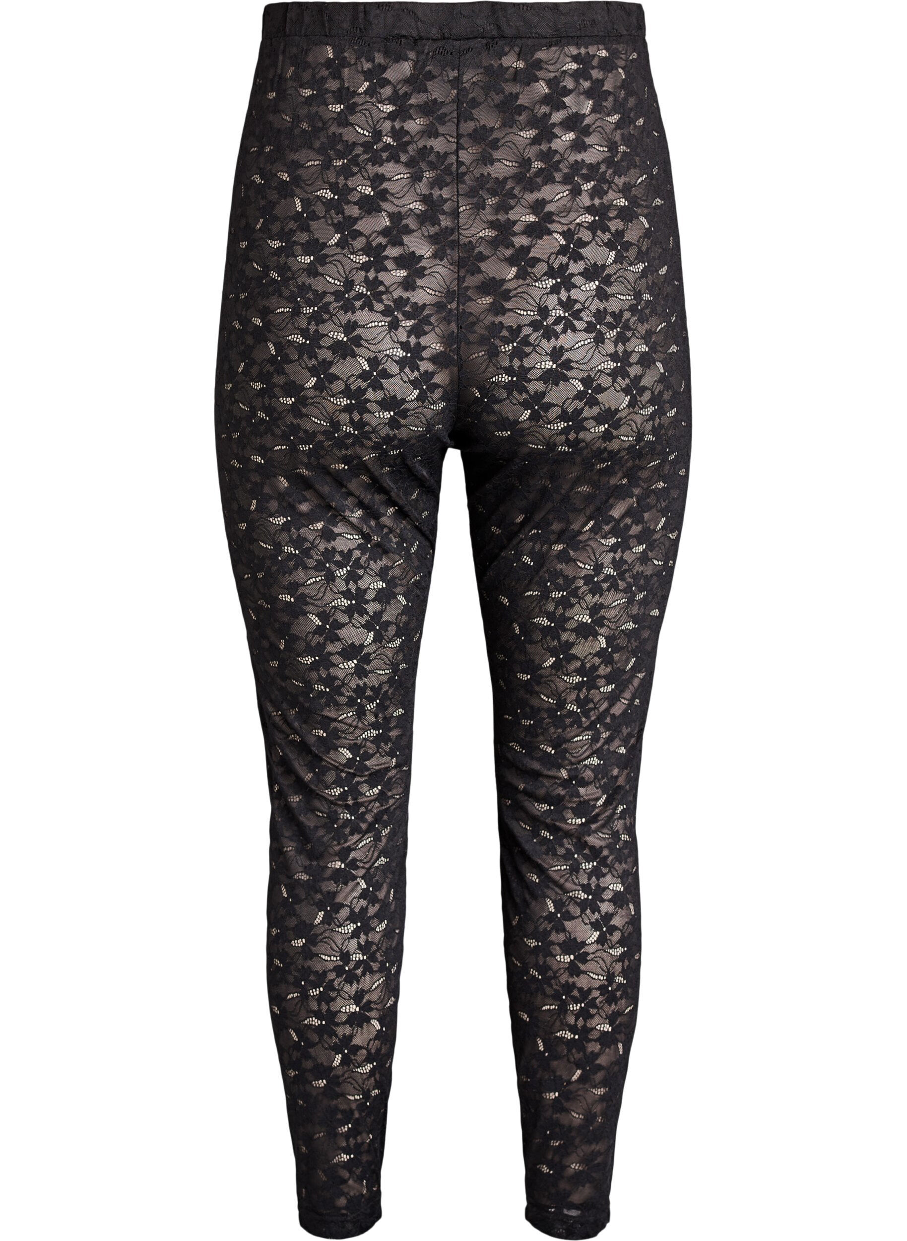 Zizzi Legging en dentelle &agrave; taille haute, Noir, Packshot image number 1