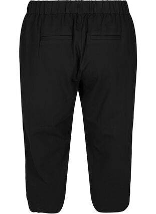 Pantalon culotte uni avec poches, Black, Packshot image number 1