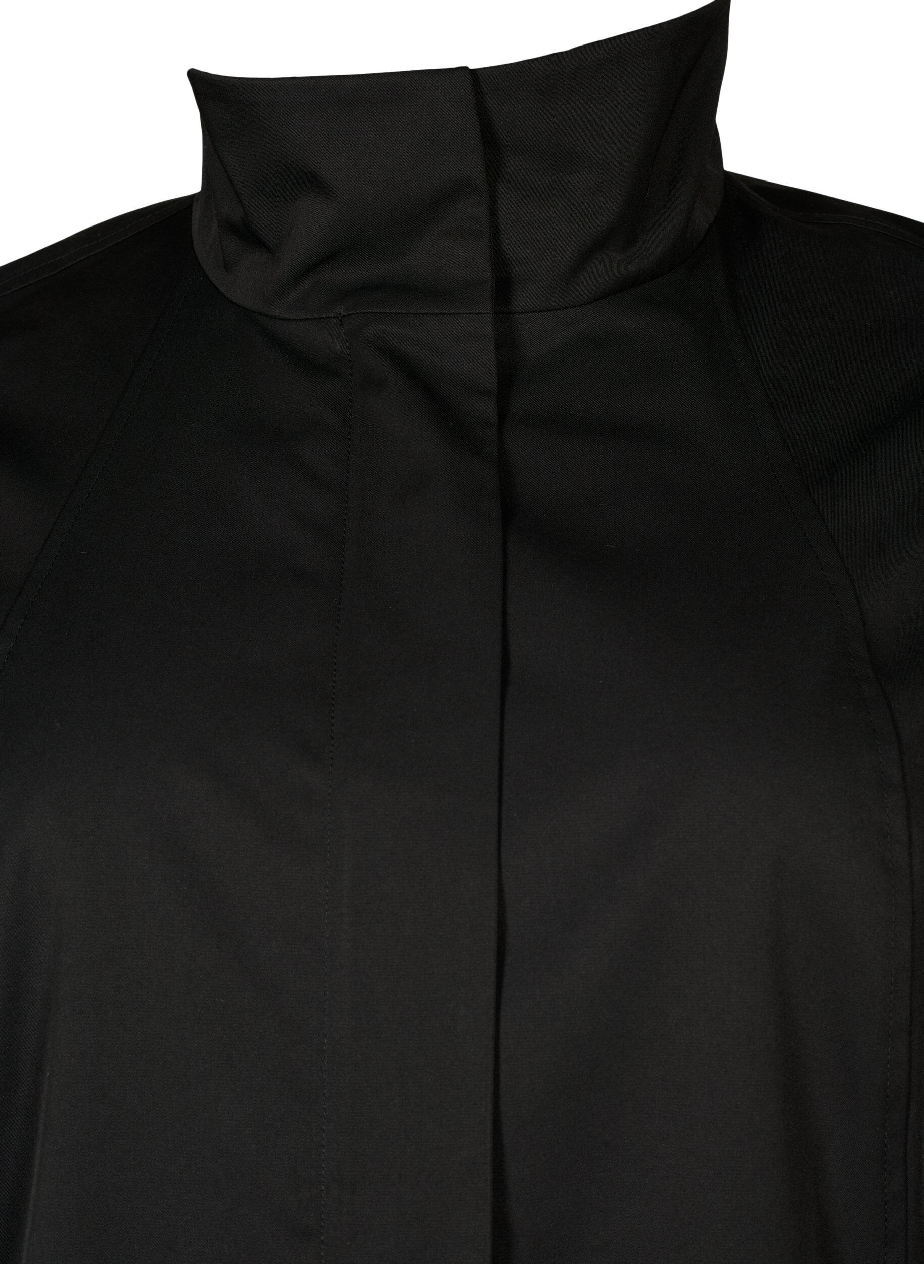 Zizzi Veste avec poches et col montant, Noir, Packshot image number 2
