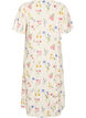 Robe midi en lin et viscose avec manches &agrave; volants, Beige, Packshot image number 1