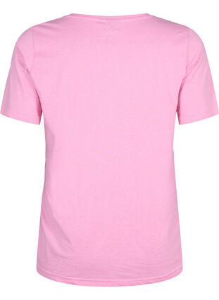 FLASH - T-shirt avec col en V, Begonia Pink, Packshot image number 1
