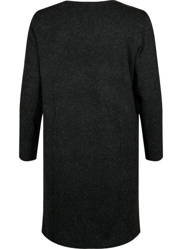 Robe en tricot avec fente aux manches, Dark Grey Melange, Packshot image number 1