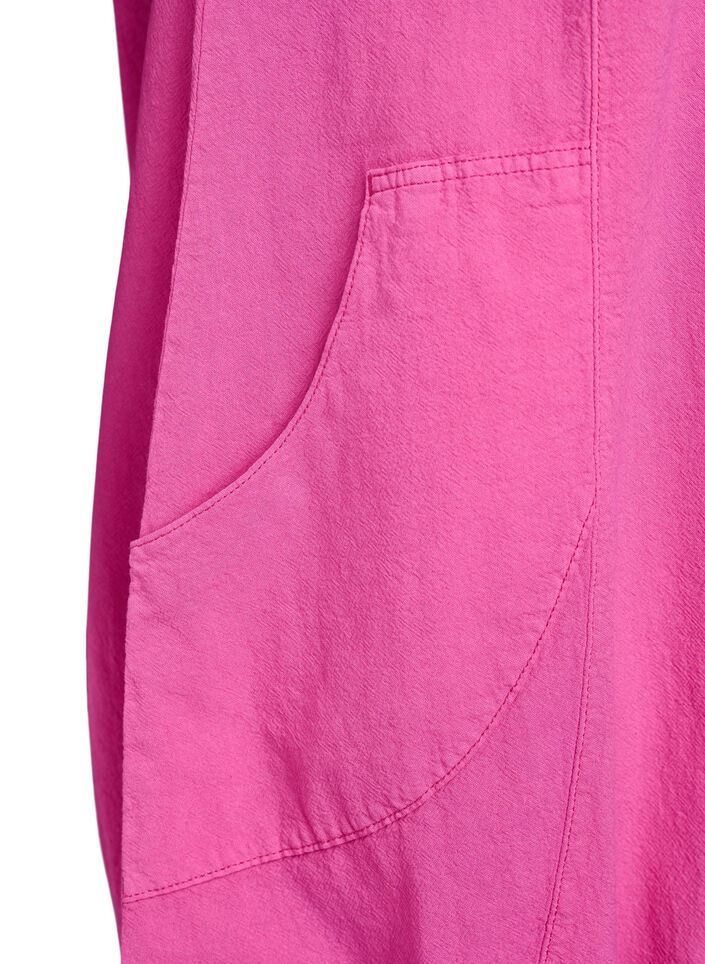 Robe en coton &agrave; manches courtes, Rose, Packshot image number 3