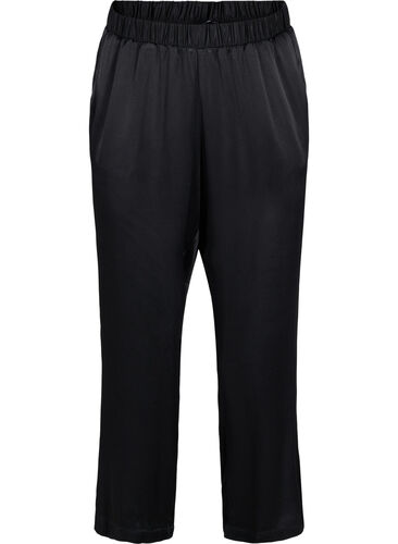 Pantalon ample avec poches et bord élastiqué, Black, Packshot image number 0
