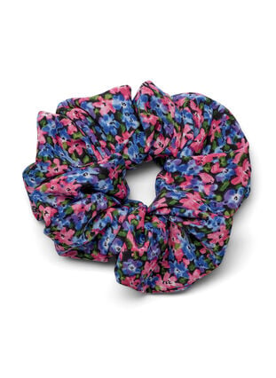 Élastique à cheveux fleuri, Blue Pink Flower, Packshot image number 0