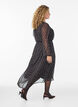 Robe en mousseline &agrave; pois et manches longues, Marron, Model image number 1