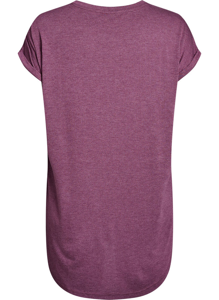 Chemise de nuit &agrave; manches courtes avec imprim&eacute; de texte, Bordeaux fonc&eacute;, Packshot image number 1