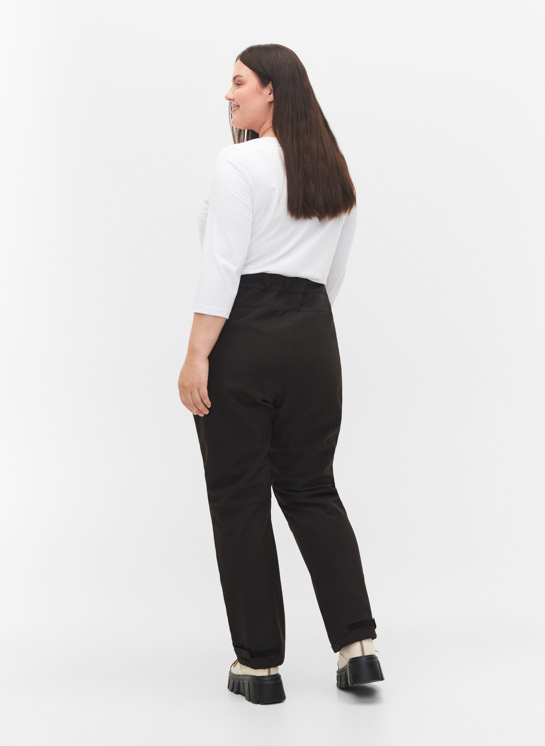 ZizziPantalon Softshell avec velcro ajustable, Noir, Model image number 2