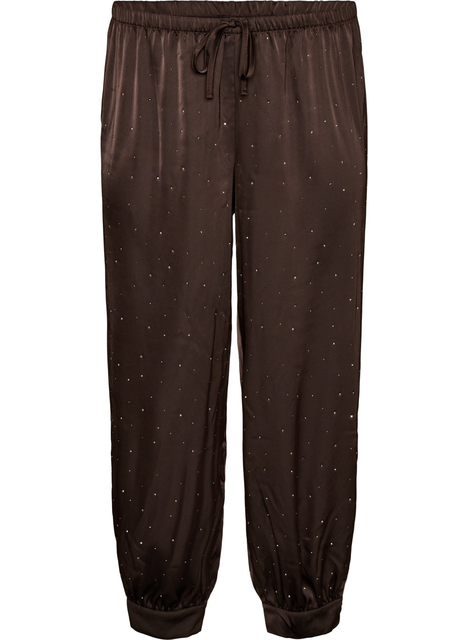 Pantalon ballon en satin avec strass