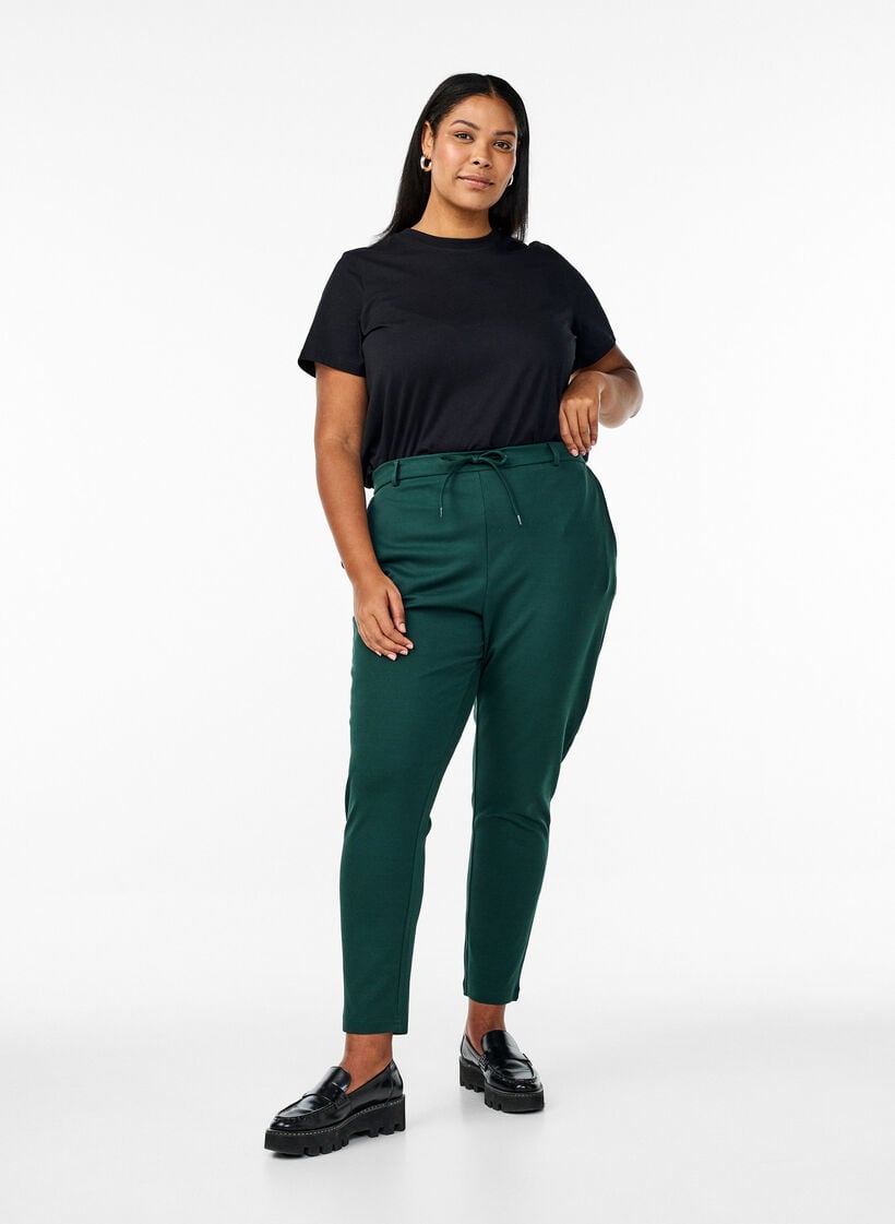 Cropped Maddison broek, Groen, Model image number 0