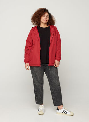 Veste courte avec fermeture éclair et capuche, Rio Red, Model image number 2