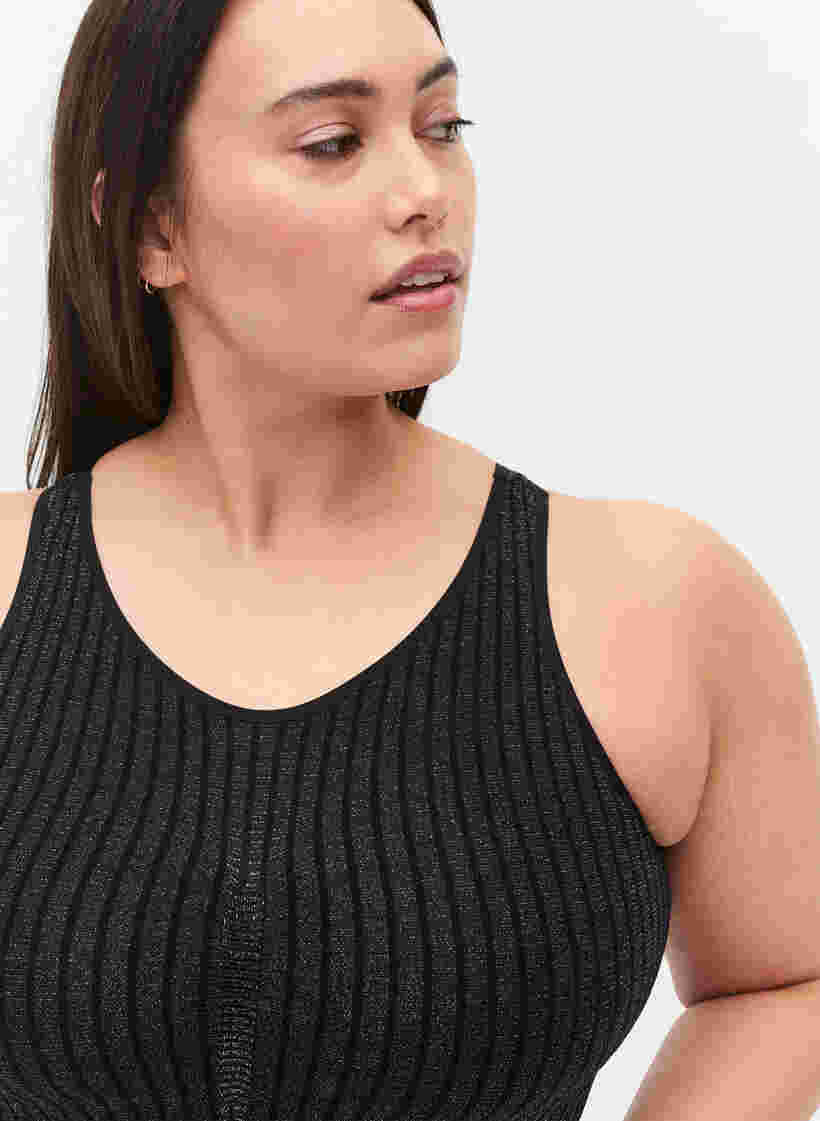 Soutien-gorge sans couture avec mica, Black w. Lurex, Model image number 2