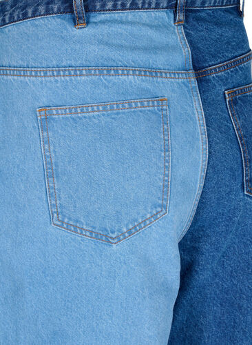 Jeans bicolores Mille mom fit, Lt. B. Comb, Packshot image number 3