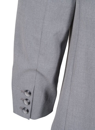 Blazer simple avec poches, Medium Grey Melange, Packshot image number 2