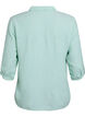 Chemise en lin et viscose avec manches 3/4, Vert clair, Packshot image number 1